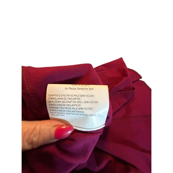 LaVia 18 Cranberry Knit Fit and Flare Dress - Size 46 EU - US 16 - Picture 10 of 13